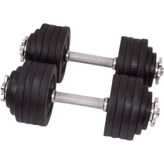 One Pair of Adjustable Dumbbells Cast Iron Total 105 Lbs
